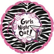 Girl's Night Out Hen Night Party Zebra Print Balloon